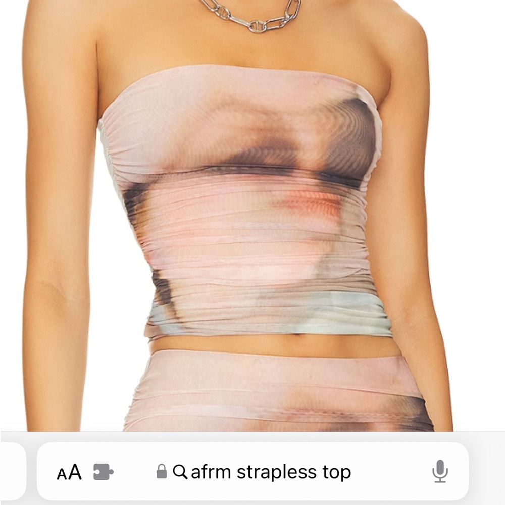 Afrm strapless top